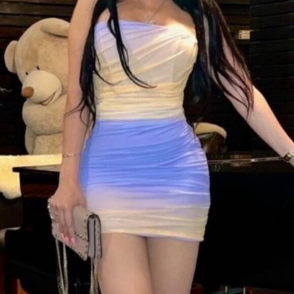 NWT ZARA ROMANIA🇷🇴MADE Strapless Tulle SEXY Mini Dress Ruched 8342/355 SMALL - Picture 2 of 16